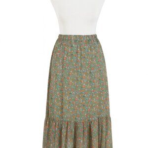 Cato Floral Print Skirt 18/20W Green Orange Elegant Plus Size